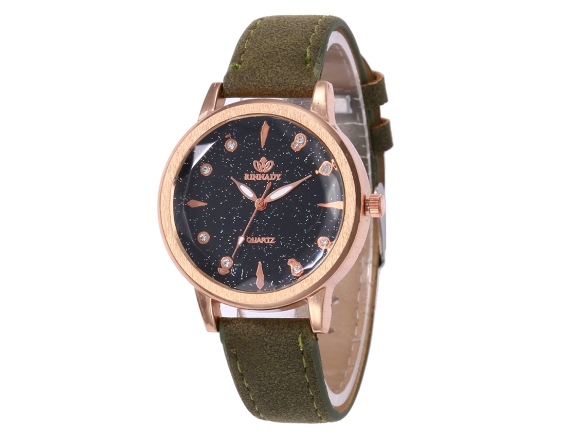Reloj Casual De Cuarzo De Cuero Para Mujer L10, Elegante Para Negocios Y Uso Diario, Color Verde.