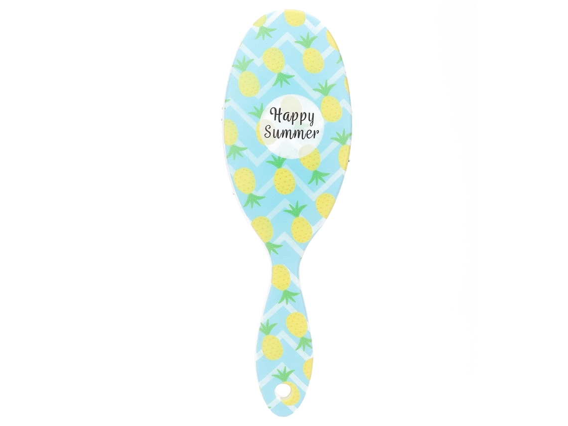Peine Antiestático Con Estampado De Frutas Para Cabello Rizado O Liso Con Función De Masaje (piña).