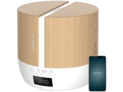 Cecotec Difusor De Aromas Purearoma 550 Connected White Woody. Capacidad 500ml, Pantalla Led, Altavoz, Control Por Bluetooth