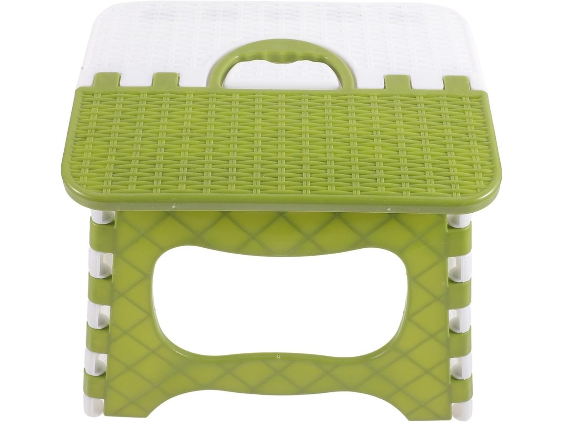 Taburete Plegable Pequeño, Verde Y Portátil, De Material Pp, Ligero, Práctico, Compacto Y Plegable, Ideal Para Acampar.