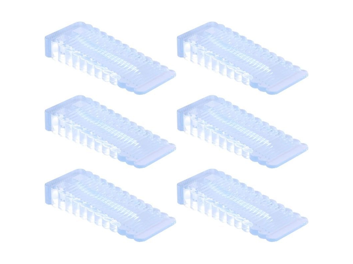6 Topes De Puerta De Caucho Transparente, Antideslizantes, Para Baño Balcón, Material Suave Y Duradero