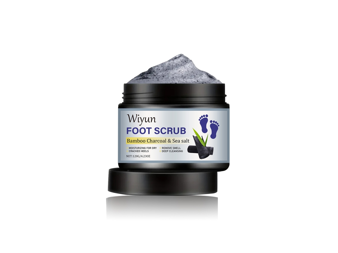 Exfoliante para pies con carbón de bambú y sal marina