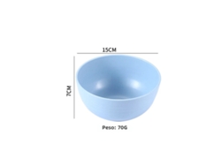 Cuenco de cocina ecológico de plástico sólido, 15 cm, gran capacidad (azul grande). Mdug (15 cm)