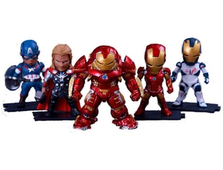 Set de Figuras OEM Avengers: Ironman, Hulk,Spiderman (5 unidades - 9 cm)