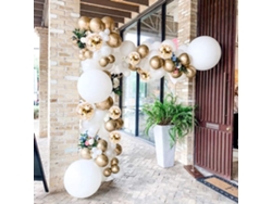 Kit de arco de globos blanco y negro para fiestas (DIY)