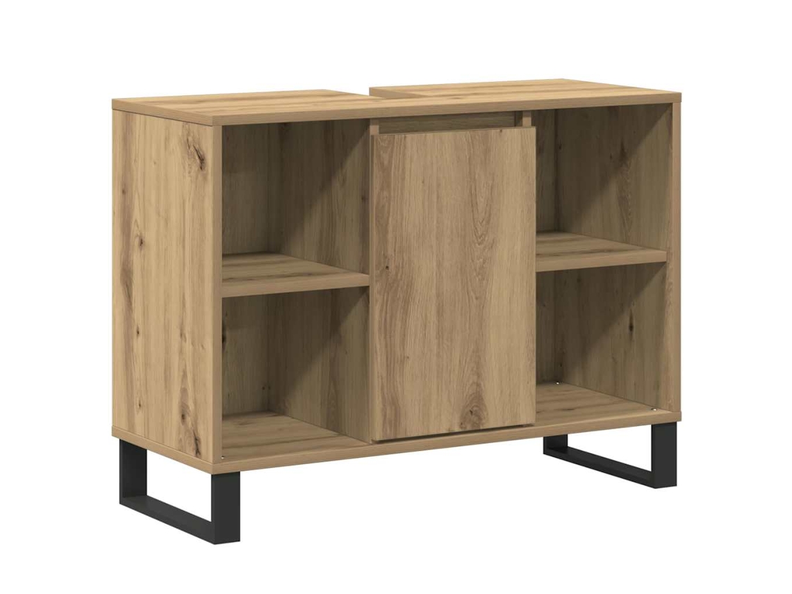 Maison Exclusive - Gabinete De Baño Con Estante Roble Artesanal 80 X 33 X 60 Cm