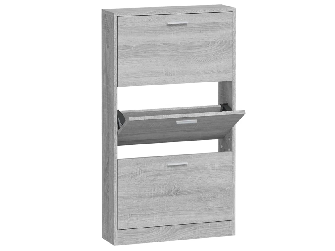 Zapatero 59x17x108 cm Derivados de Madera Gris Sonoma MAISON EXCLUSIVE