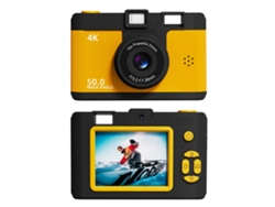Cámara Digital Doble Frontal Y Trasera Con Grabación De Vídeo Y Zoom 16x Amarillo Veanxin