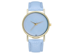 Reloj De Pulsera Unisex Moda Cuarzo Ocio Azul Claro Zhoulianfa