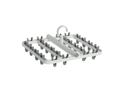 Tendedero plegable con pinzas, blanco/gris
