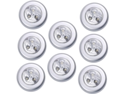 Lámpara Táctil De 8 Piezas Que Funciona Con Pilas Con Led Para Iluminación De Mesita De Noche Debajo De Los Muebles Control Sencillo Y