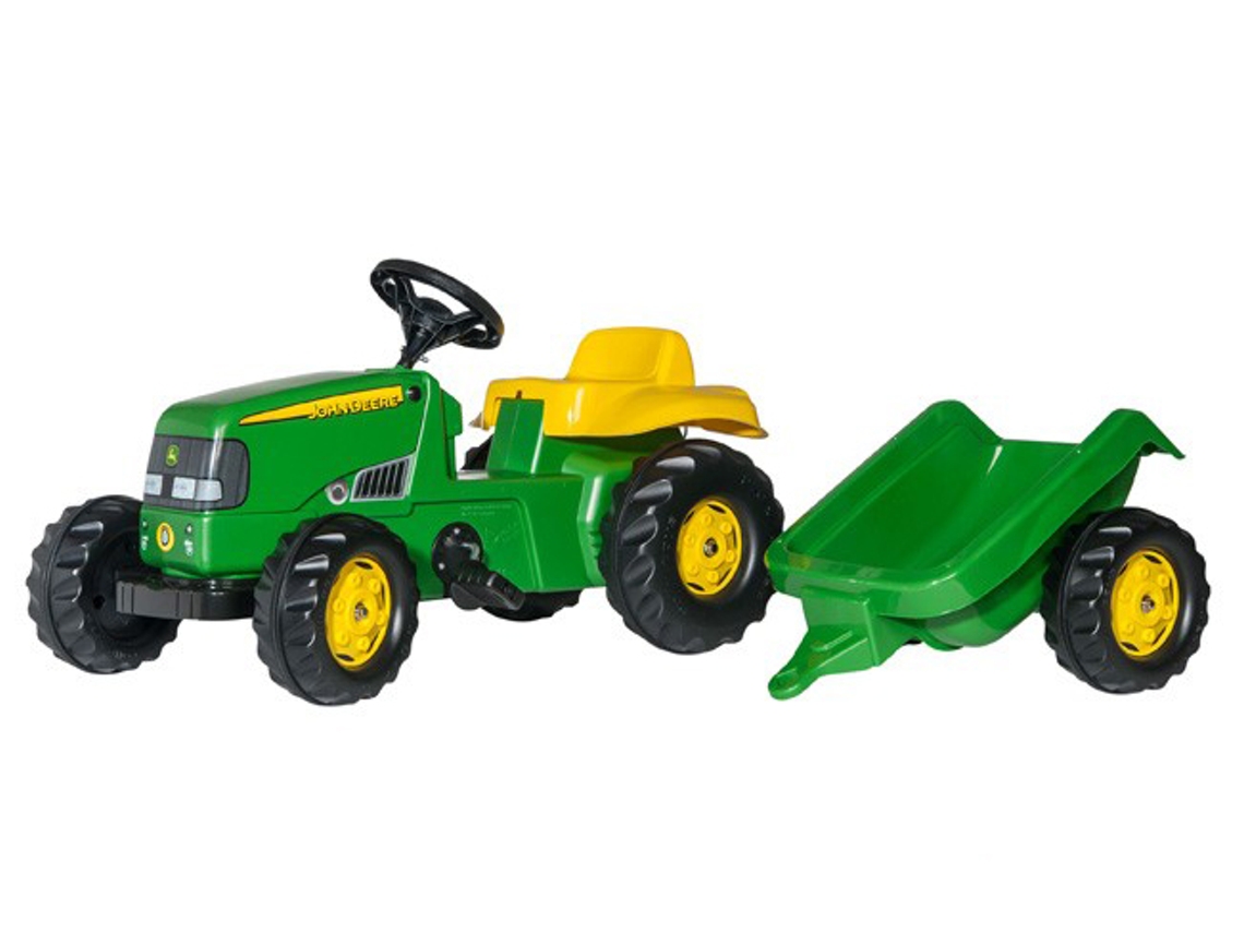 Conjunto de Tractor John Deere ROLLYTOYS Kid con Remolque