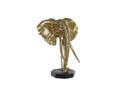 Estatueta de Elefante Dourado em Resina e Metal, 60x36x73cm ALEXANDRA HOUSE LIVING