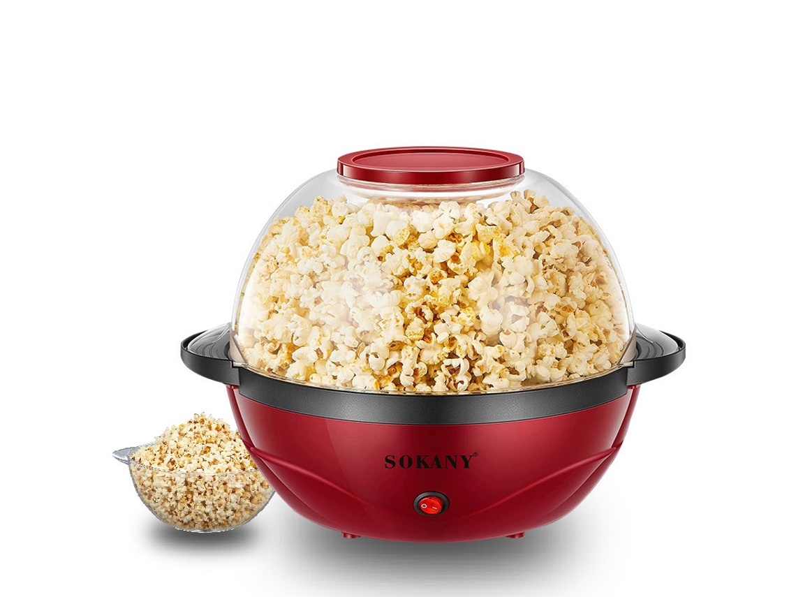 Máquina automática para hacer palomitas de maíz, de 3,6 litros, para cocina, color rojo, 220 V, estándar europeo.