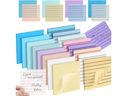 Bloc de notas Eifson, 16 blocs de notas autoadhesivos translúcidos, 50 hojas por bloc