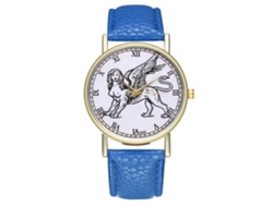 Elegante Reloj De Pulsera Unisex Informal De Cuarzo Azul Rey, Regalo De Moda