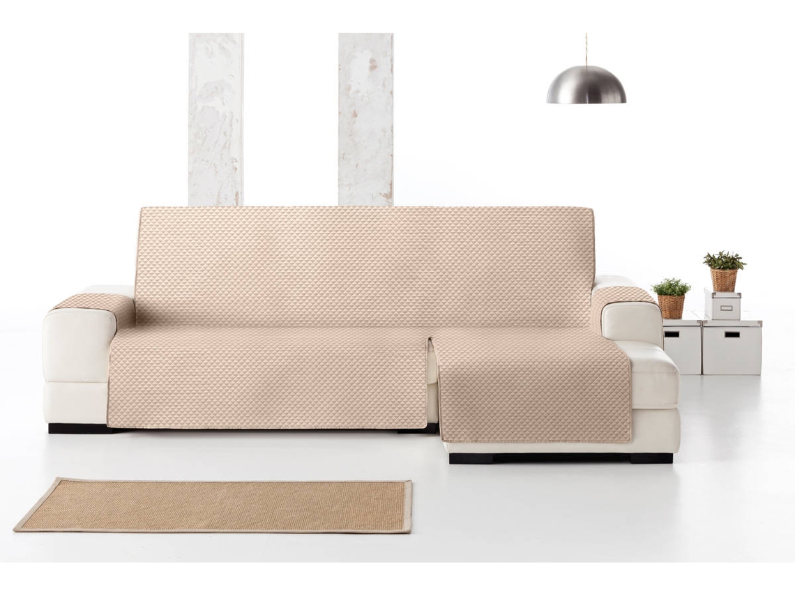 Funda acolchada e impermeable para Chaise Longue orientación derecha Luke (240 cm - Beige)