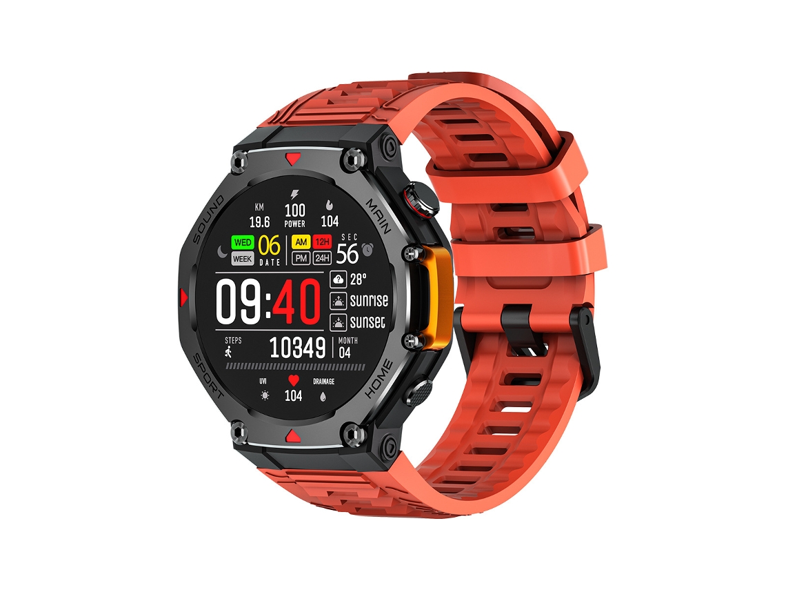Nuevo reloj inteligente deportivo Yunzii M Rex4 rojo, resistente al agua hasta 5 ATM (2025)