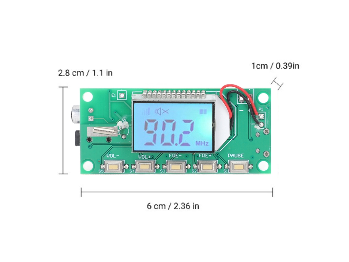 Omni-placa Transmisor Fm Pll Dsp Módulo Modulación Digital Estéreo Micrófono Inalámbrico Dc3v-5v 87-108mhz
