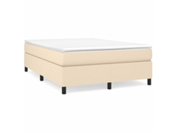 Maison Exclusive - Estructura De Cama Con Somier Tela Color Crema 140x200 Cm