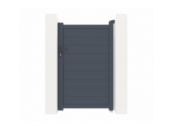 Puerta peatonal gris EIGER 1m H.160cm