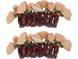 Pulsera De Percusión De Estilo Tribal Africano En Conchas Naturales, Campana De Mano Para Danza Y