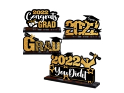 Decoración Para Mesa De Graduación, Promoción De 2022, 4 Piezas De Madera, Centros De Mesa De Felicitación Para Graduados.