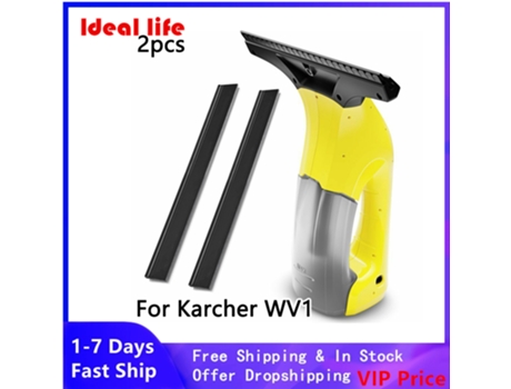 2X raspadores de repuesto para tirar de los labios, cuchillas limpiadoras abatibles para Karcher Wv1 2.633-128,0 1633011 1.633.011 16330110 1.633-0...