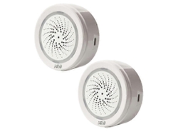 26-27 2 piezas Sirena de alarma inalámbrica Wifi Tuya con sensor de sonido y luz Sirena inteligente para el hogar compatible con Alexa