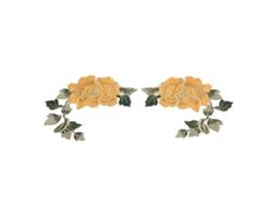 1 Par De Lindos Parches Bordados De Flores, Estampado Termoadhesivo, Para Ropa Diy, Amarillo
