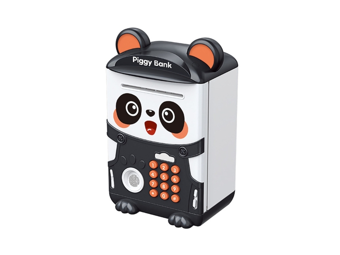 Hucha eléctrica con forma de cerdito de dibujos animados, con contraseña de huella dactilar Mdug (panda)