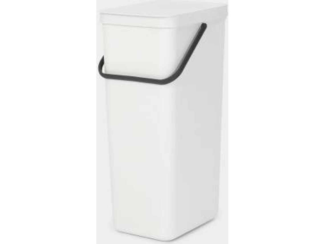 Cubos de Basura BRABANTIA Sort&Go (Blanco - 40L - 34.1x26.7x62 cm  - Inox)