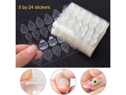 Rebe - 120 adesivos respiráveis de dupla face para unhas, ideais para manicure e decoração de unhas postiças.