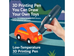 Lápiz 3d Infantil Azul Usb De Baja Temperatura Con 33 Rollos Pcl De 5m Juguete Creativo Educativo Seguro