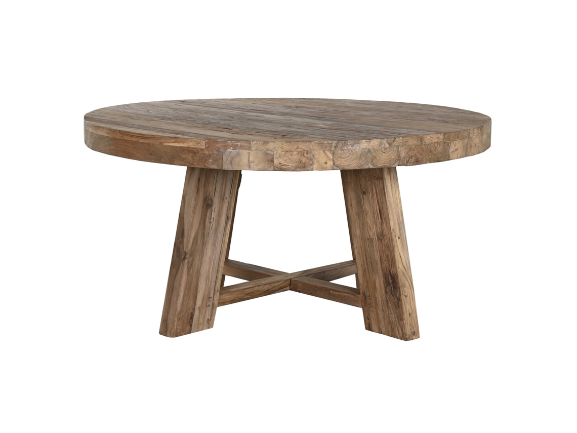Mesa de comedor redonda de teca reciclada ALEXANDRA HOUSE LIVING (160x160x78cm)