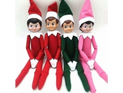 Muñeco De Elfo Navideño Decorativo, Regalo Para Niños, Juguete De Peluche De Elfos En Rosa Y Rojo.