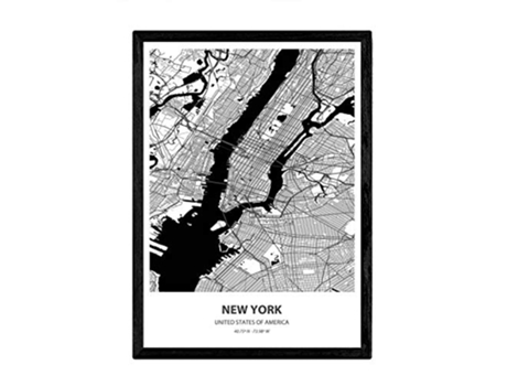 Poster NACNIC Mapa de New York USA (A3)