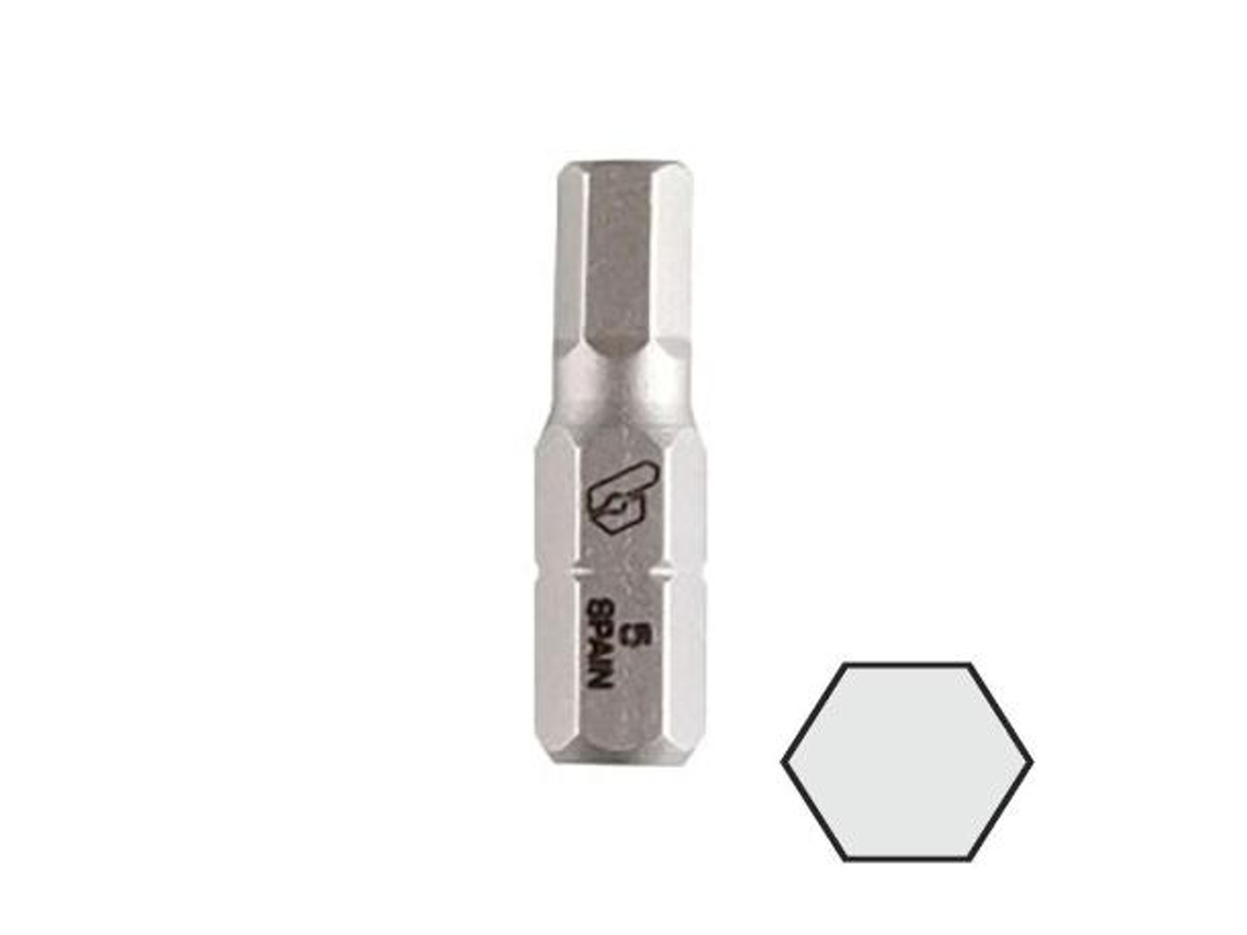 Punta atornillar mango 1/4 allen 25mm punta atornill hex 6