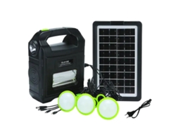 Sistema de luz solar con 3 lámparas y función USB Clinks.