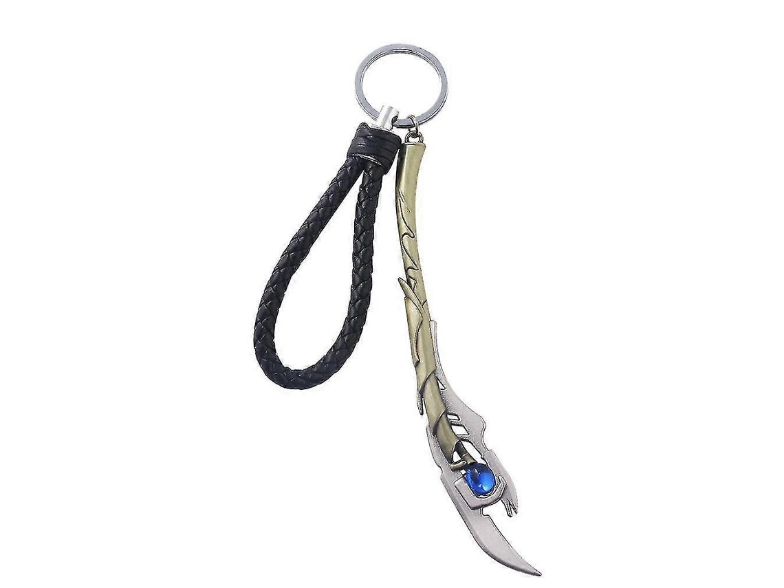 Llavero de metal con colgante del cetro de Loki, inspirado en los cómics, ideal para regalo de Navidad. Hengjian