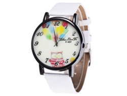 Reloj De Pulsera Analógico Redondo De Cuarzo Para Mujer Y Hombre, Estilo Moderno, Blanco.