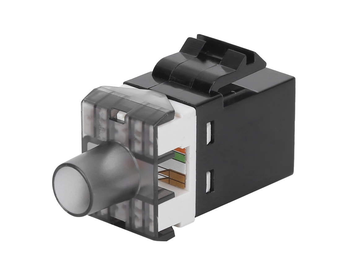 Conector de módulo RJ45 UTP Cat6 de 180 grados para redes (3 unidades)