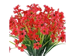 Flores artificiales al aire libre, plantas de plástico resistentes a los rayos UV para decoración de jardines KOFIHETY