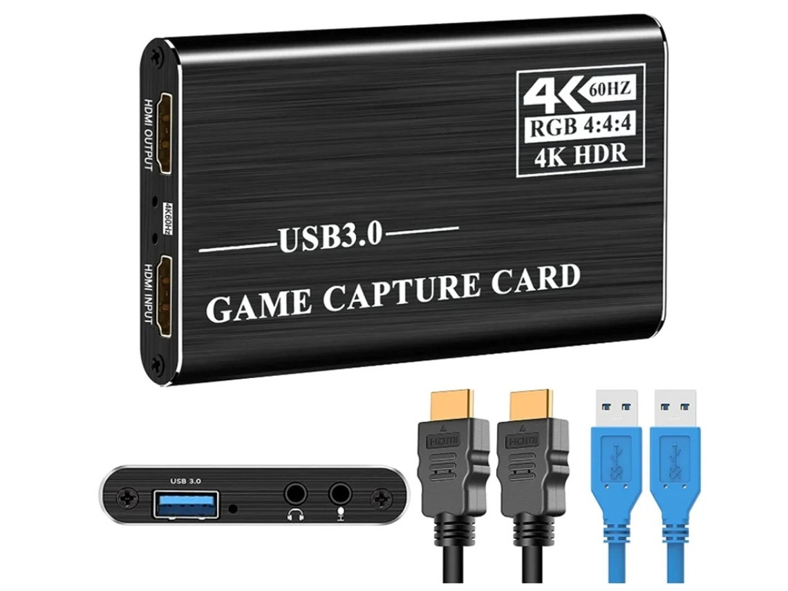 Tarjeta de captura de audio y video YIZHOOD 4K HD 1080P 60Hz, color negro