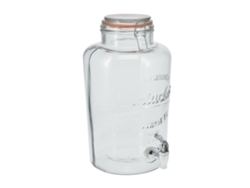 Dispensador de bebidas de vidrio de 8 litros con tapa a presión, 20,7 x 36, Wellhome