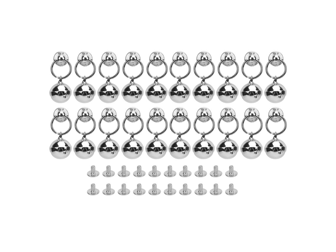 20 Juegos De Remaches De Campana De 14 Mm Con Anilla De Tracción De 9,5 X 7,5 Mm Y Tornillos De Cruz De 7,5 Mm Para Trabajos En Cuero - Plata