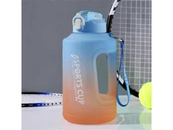 Botella De Agua Deportiva De 2 Litros Con Recordatorio De Silicona Y Pajita, Ideal Para Ejercicios, 1500ml/2300ml Rosewell