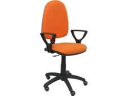 Silla de Escritorio Operativa PYC Ayna Naranja BF RP con ruedas antiarañazos (Brazos Fijos - Tejido)
