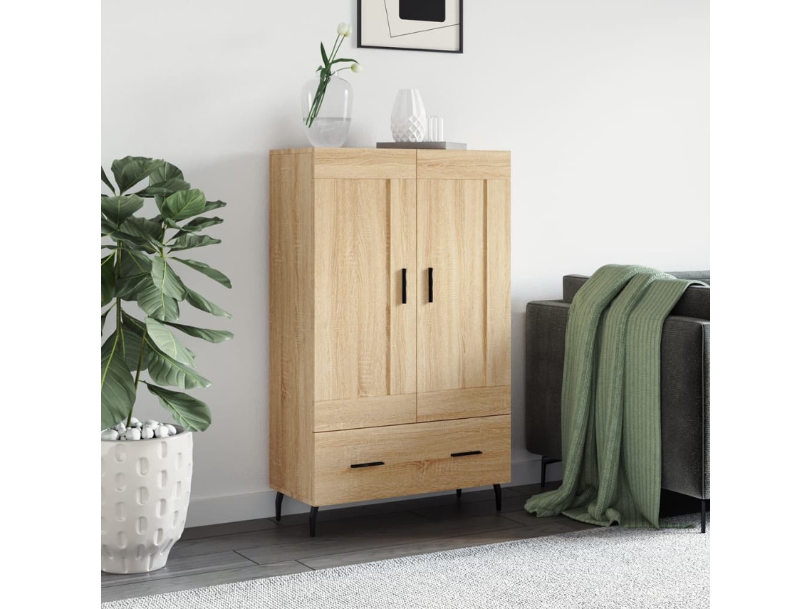 Lovely Home Armario Alto Derivados de Madera 69,5X31X115Cm Roble Sonoma