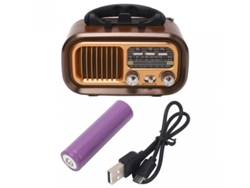 Radio portátil Bluetooth con altavoz retro Mdug